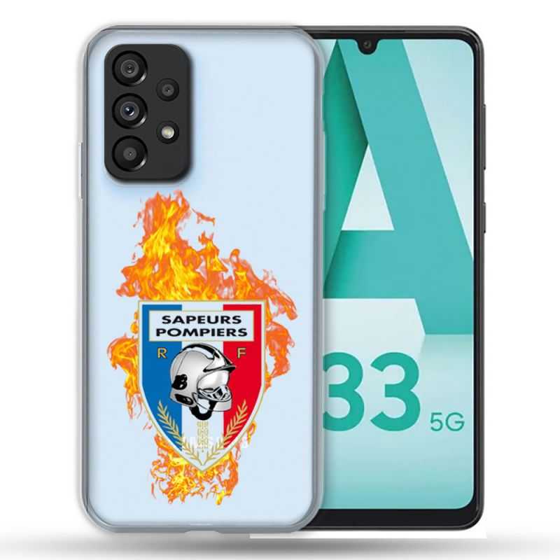 Coque Transparente Pour Samsung Galaxy A33 5G Pompier Feu