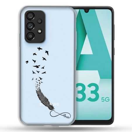 Coque Transparente Pour Samsung Galaxy A33 5G Plume Infini