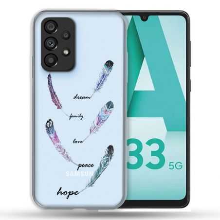 Coque Transparente Pour Samsung Galaxy A33 5G Plume Couleur