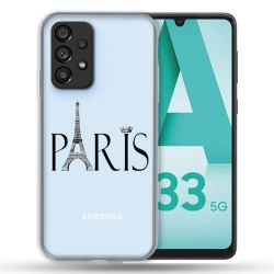 Coque Transparente Pour Samsung Galaxy A33 5G Paris Noir
