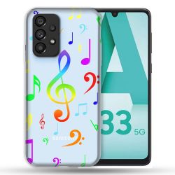 Coque Transparente Pour Samsung Galaxy A33 5G Note Musique Colore