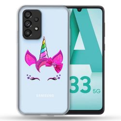 Coque Transparente Pour Samsung Galaxy A33 5G Licorne Paillette