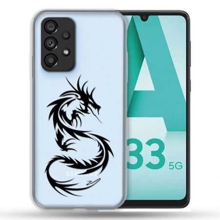Coque Transparente Pour Samsung Galaxy A33 5G Dragon Noir