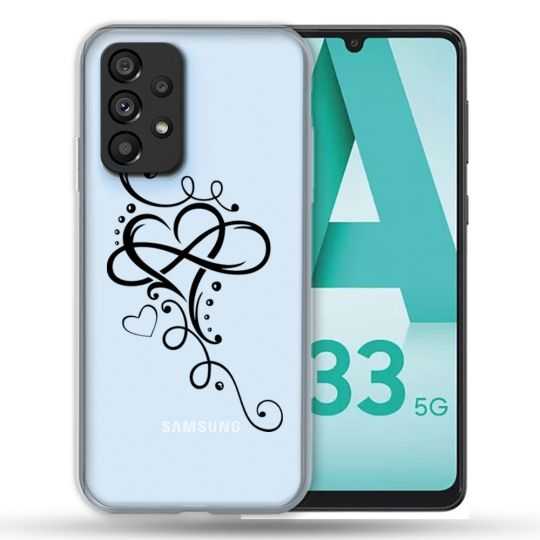 Coque Transparente Pour Samsung Galaxy A33 5G Cœur infini