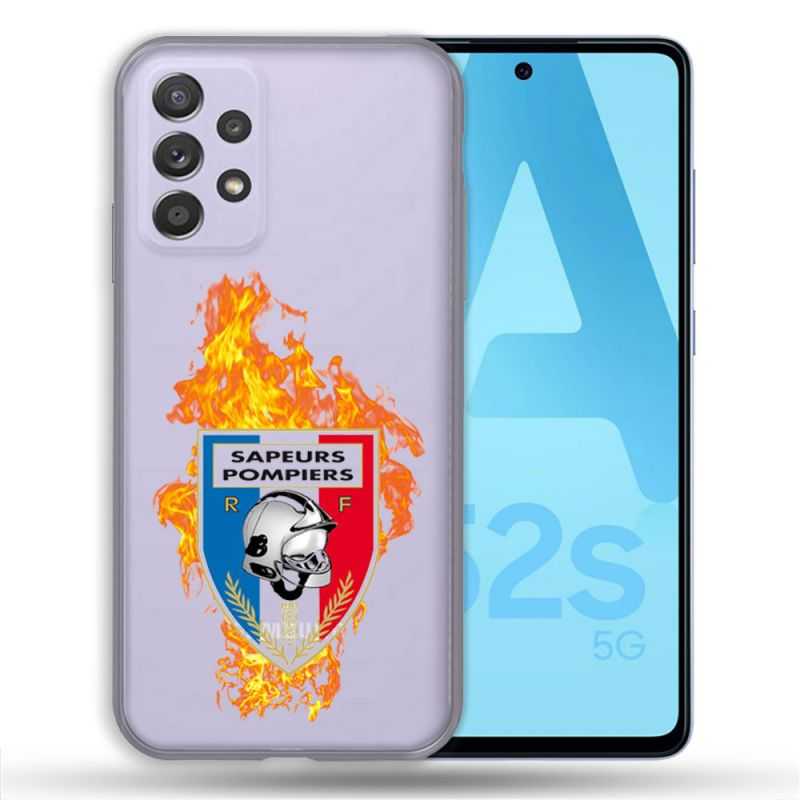 Coque Transparente Pour Samsung Galaxy A52 / A52S Pompier Feu