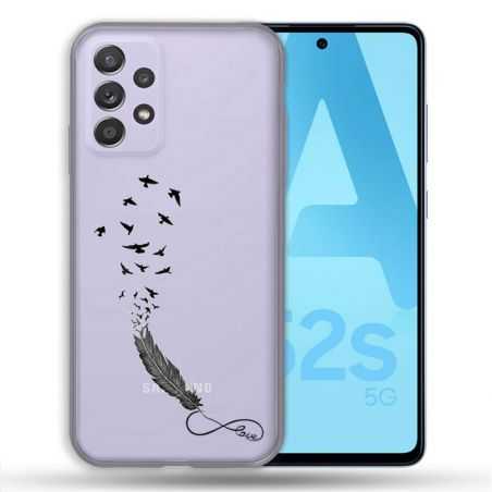 Coque Transparente Pour Samsung Galaxy A52 / A52S Plume Infini