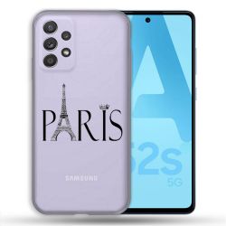 Coque Transparente Pour Samsung Galaxy A52 / A52S Paris Noir