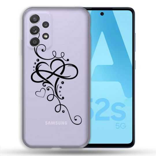 Coque Transparente Pour Samsung Galaxy A52 / A52S Cœur infini