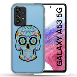 Coque Transparente Pour Samsung Galaxy A53 5G Tete Mort Color