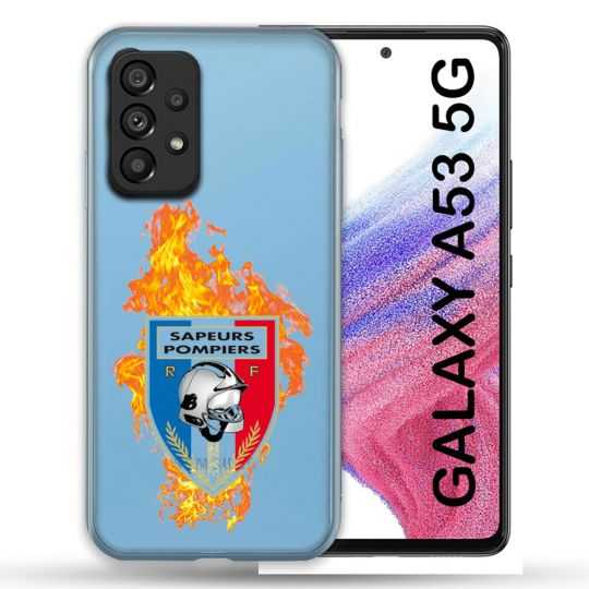 Coque Transparente Pour Samsung Galaxy A53 5G Pompier Feu