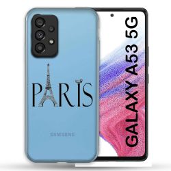 Coque Transparente Pour Samsung Galaxy A53 5G Paris Noir