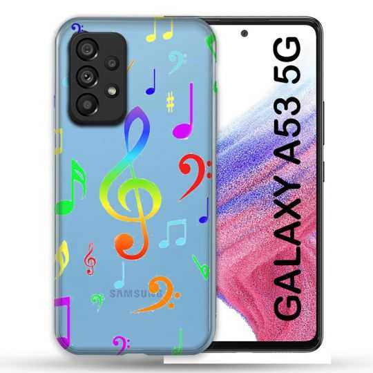 Coque Transparente Pour Samsung Galaxy A53 5G Note Musique Colore