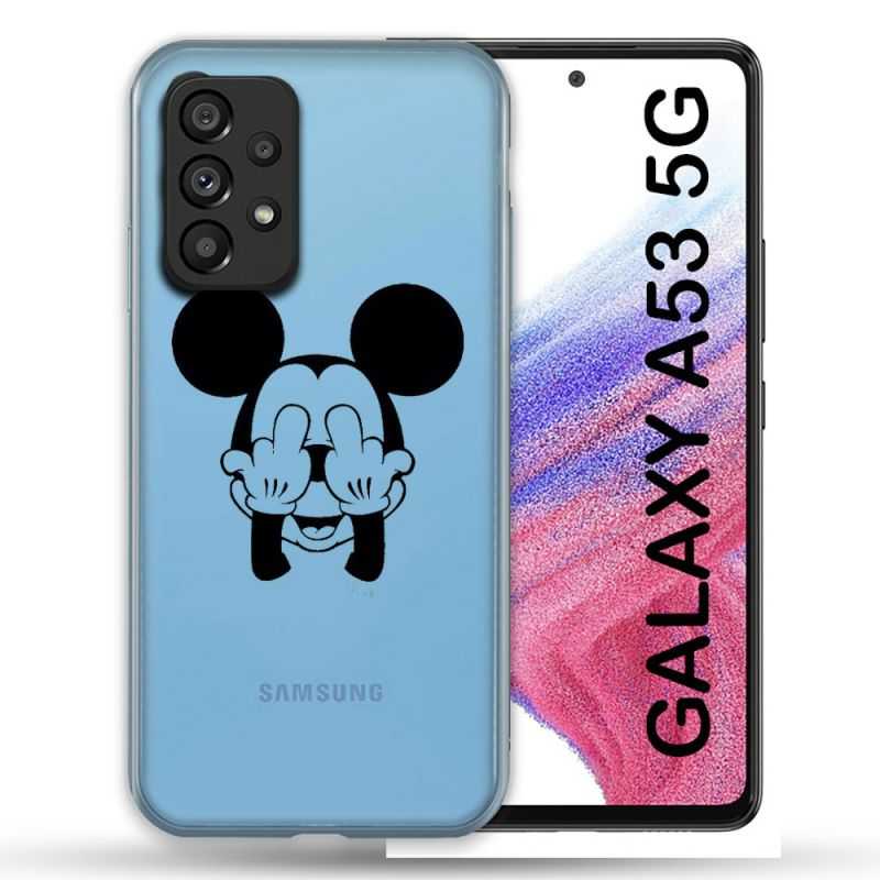 Coque Transparente Pour Samsung Galaxy A53 5G Mickey doigt