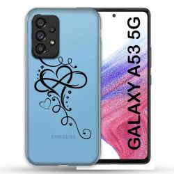 Coque Transparente Pour Samsung Galaxy A53 5G Cœur infini
