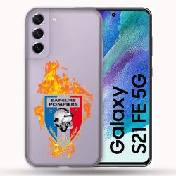 Coque Transparente Pour Samsung Galaxy S21 FE Pompier Feu