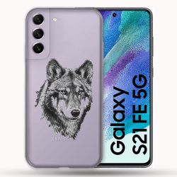 Coque Transparente Pour Samsung Galaxy S21 FE Loup