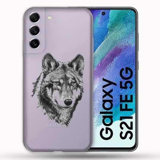 Coque Transparente Pour Samsung Galaxy S21 FE Loup