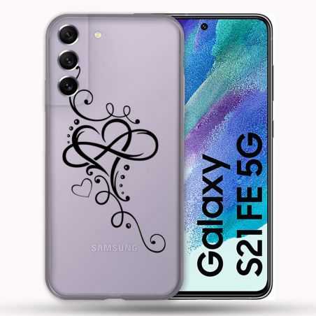Coque Transparente Pour Samsung Galaxy S21 FE Cœur infini