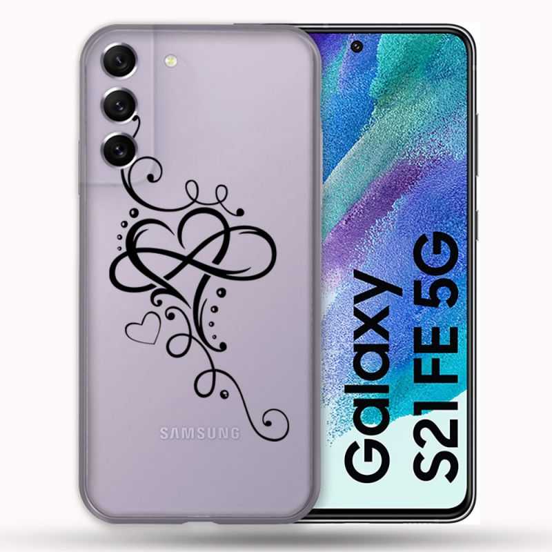 Coque Transparente Pour Samsung Galaxy S21 FE Cœur infini