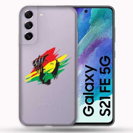 Coque Transparente Pour Samsung Galaxy S21 FE Bob Marley Graf