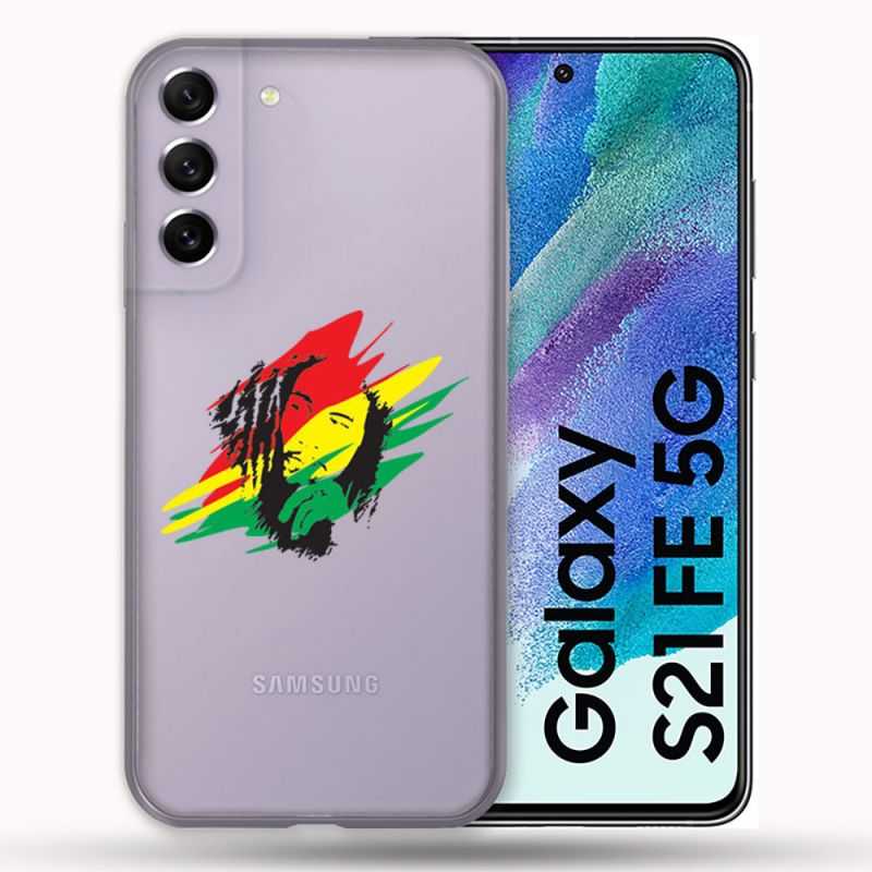 Coque Transparente Pour Samsung Galaxy S21 FE Bob Marley Graf