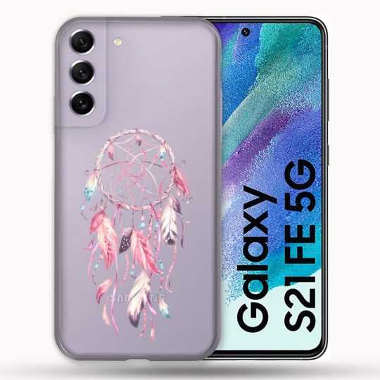 Coque Transparente Pour Samsung Galaxy S21 FE Attrape Reve Rose