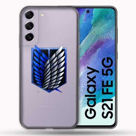 Coque Transparente Pour Samsung Galaxy S21 FE Attaque Titan Logo