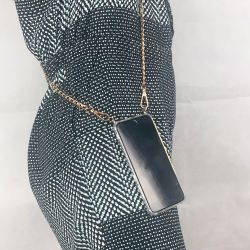 Coque Transparente Pour Samsung Galaxy A03 avec Lanière / Bandoulière téléphone Chaine et Cuir Rose