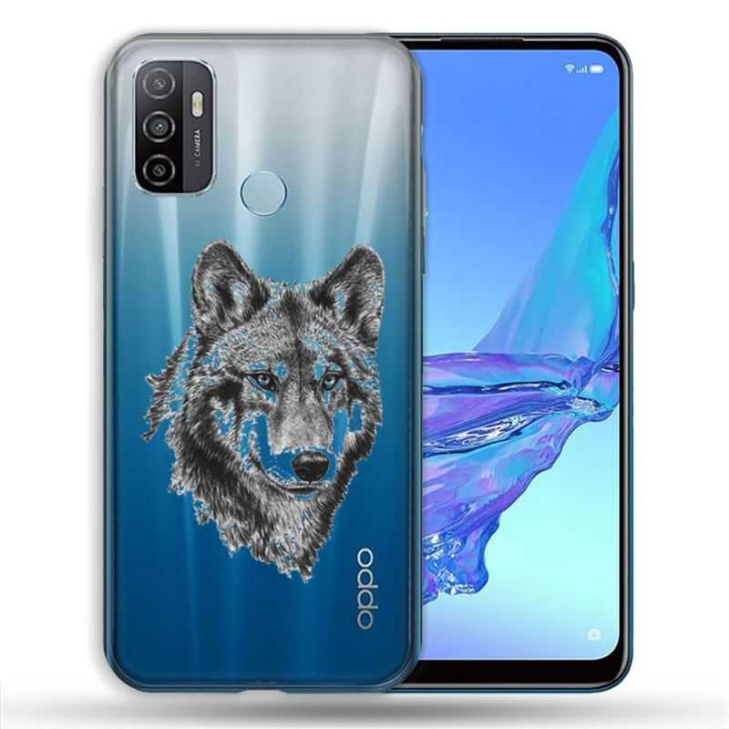 Coque Transparente Pour Oppo A53 / A53S Loup