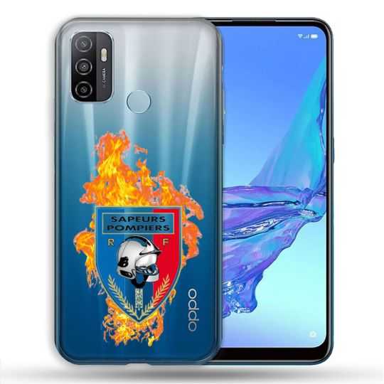 Coque Transparente Pour Oppo A53 / A53S Pompier Feu