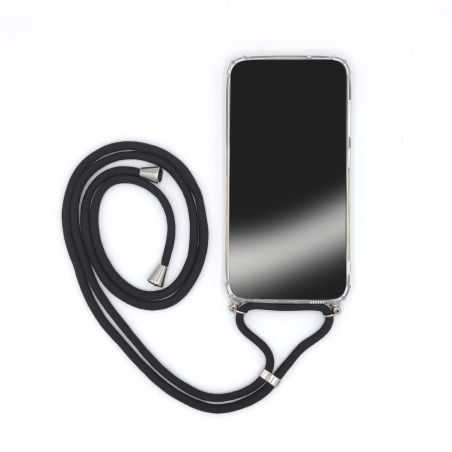 Coque Transparente Pour Samsung Galaxy S22 avec Lanière / Bandoulière téléphone Cordon Noir