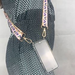 Coque Transparente Pour Vivo Y11S / Y20S avec Lanière / Bandoulière téléphone réglable en tissu triangle