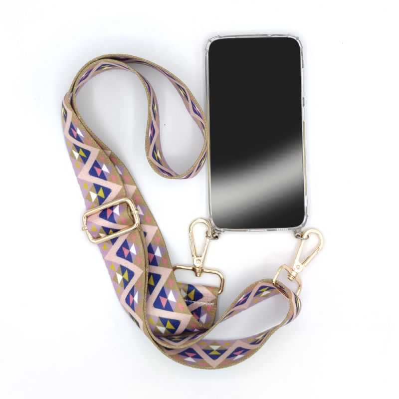 Coque Transparente Pour Xiaomi Redmi Note 11 Pro / 11 Pro 5G avec Lanière / Bandoulière téléphone réglable en tissu triangle