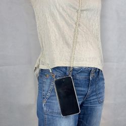 Coque Transparente Pour Samsung Galaxy A53 5G avec Lanière / Bandoulière téléphone Perle