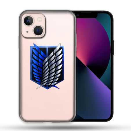 Coque Transparente Pour Apple Iphone 13 (6,1) Attaque Titan Logo