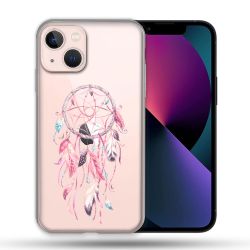 Coque Transparente Pour Apple Iphone 13 (6,1) Attrape Reve Rose