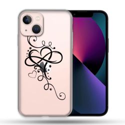 Coque Transparente Pour Apple Iphone 13 (6,1) Cœur infini