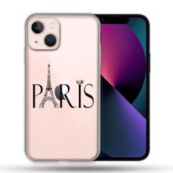 Coque Transparente Pour Apple Iphone 13 (6,1) Paris Noir