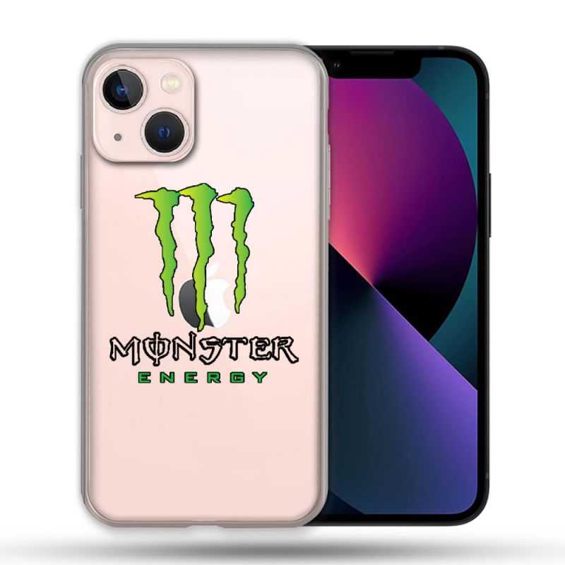 Coque Transparente Pour Apple Iphone 13 Mini (5.4) Monster Energy
