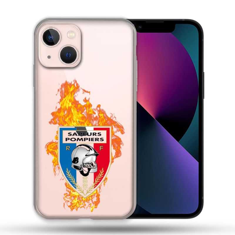 Coque Transparente Pour Apple Iphone 13 Mini (5.4) Pompier Feu