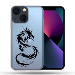 Coque Transparente Pour Apple Iphone 13 PRO Dragon Noir