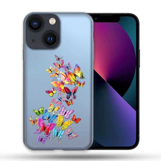 Coque Transparente Pour Apple Iphone 13 PRO Papillon Multicolore