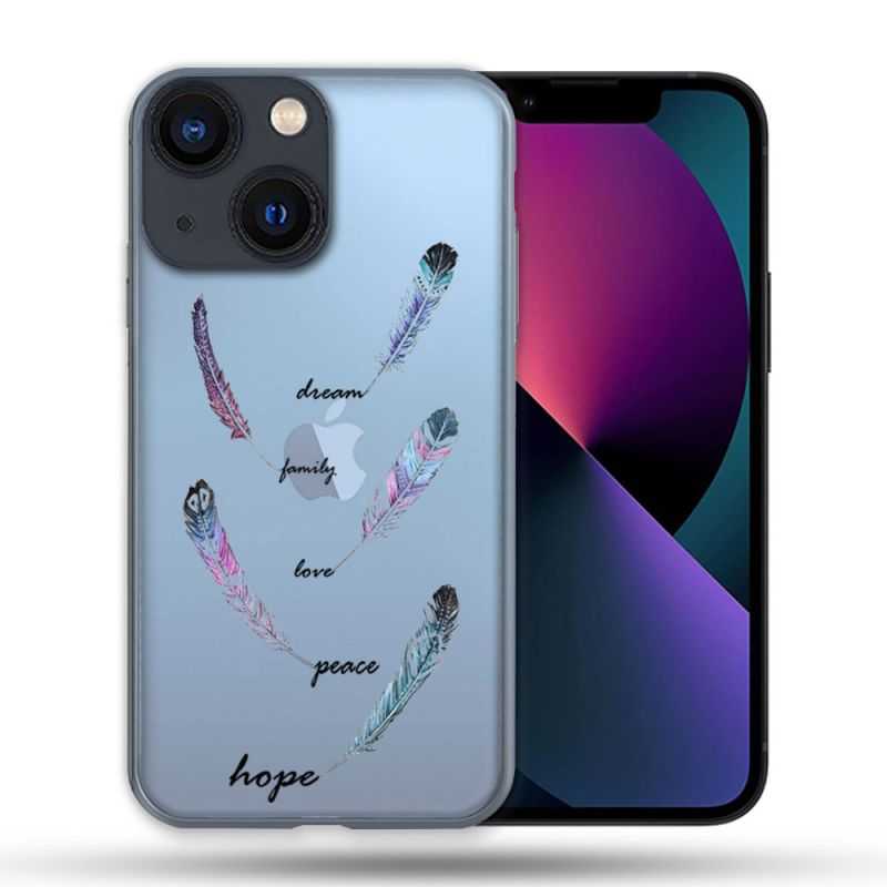 Coque Transparente Pour Apple Iphone 13 PRO Plume Couleur