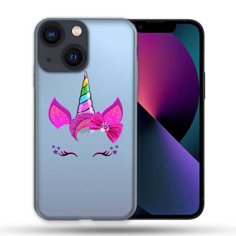 Coque Transparente Pour Apple Iphone 13 Pro Max Licorne Paillette