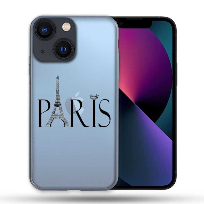 Coque Transparente Pour Apple Iphone 13 Pro Max Paris Noir