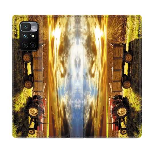 Housse Cuir Portefeuille Pour Xiaomi Redmi 10 Agriculture Tracteur Color