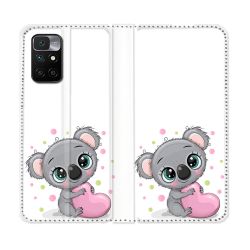 Housse Cuir Portefeuille Pour Xiaomi Redmi 10 Animal Koala Cœur