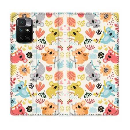 Housse Cuir Portefeuille Pour Xiaomi Redmi 10 Animal Koala Pattern