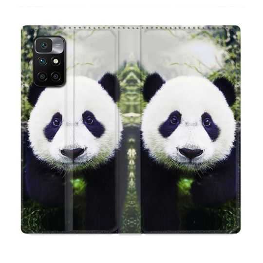 Housse Cuir Portefeuille Pour Xiaomi Redmi 10 Animal Panda Color