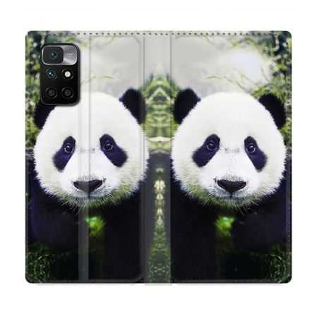 Housse Cuir Portefeuille Pour Xiaomi Redmi 10 Animal Panda Color